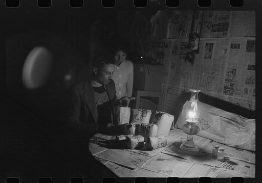 Untitled photo, possibly related to: Pomp Hall family at dinner, Oklahoma