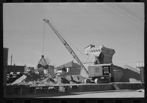 Untitled photo, possibly related to: Concrete mixing plant, Oklahoma City, Oklahoma