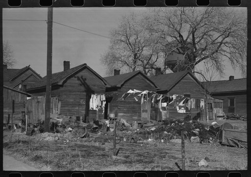 Untitled photo, possibly related to: Street scene in oil bust town, Slick, Oklahoma