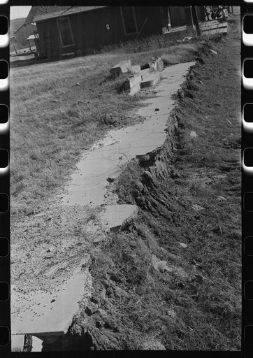 Untitled photo, possibly related to: Street scene in oil bust town, Slick, Oklahoma