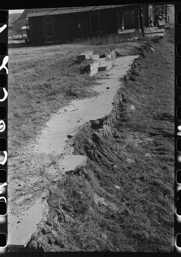 Untitled photo, possibly related to: Street scene in oil bust town, Slick, Oklahoma