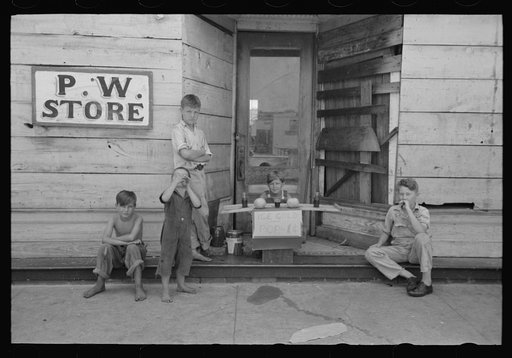 Ice cold pop for sale, children's stand in farm marketing section, Muskogee, Oklahoma