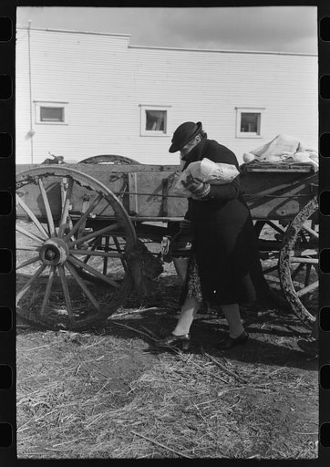 Untitled photo, possibly related to: Farmer taking milk to milk station, Eufaula, Oklahoma