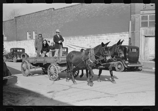 Untitled photo, possibly related to: Farmer leaving town for his home, Eufaula, Oklahoma