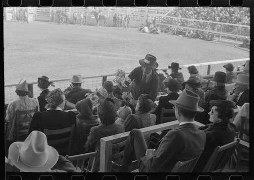 Untitled photo, possibly related to: Souvenir salesman at the San Angelo Fat Stock Show, San Angelo, Texas