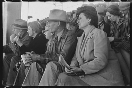 Spectators at the rodeo during the San Angelo Fat Stock Show, San Angelo, Texas