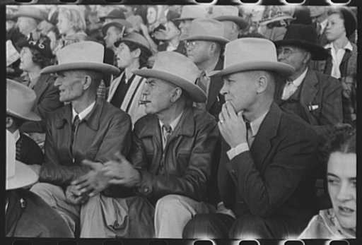 West Texas ranchhmen at rodeo during the San Angelo Fat Stock Show, San Angelo, Texas