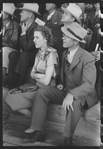 Couple at the rodeo during the San Angelo Fat Stock Show, San Angelo, Texas