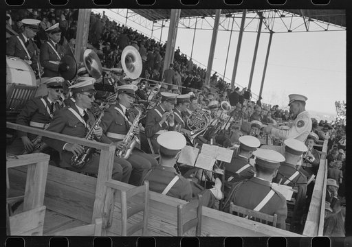The band at the rodeo of the San Angelo Fat Stock Show, San Angelo, Texas