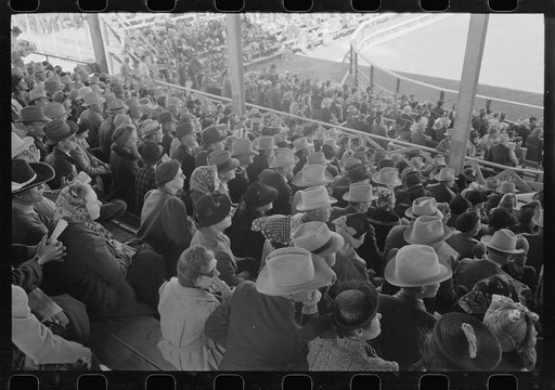 Crowd at the rodeo of the San Angelo Fat Stock Show, San Angelo, Texas