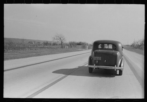 Untitled photo, possibly related to: Scene on the highway north of San Antonio, Texas, Bexan County