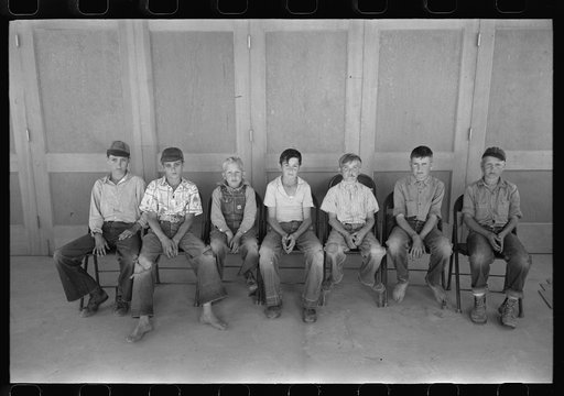 Baseball is popular at the migratory labor camp at Agua Fria, Arizona. These boys are on one of the teams