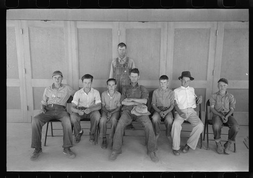 Untitled photo, possibly related to: Baseball is popular at the migratory labor camp at Agua Fria, Arizona. These boys are on one of the teams