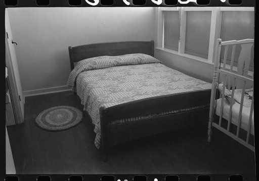Untitled photo, possibly related to: Windows in bedroom of family apartment at the Arizona Part-Time Farms, Chandler Unit, Maricopa County, Arizona. Cross ventilation is provided in all bedrooms on this project