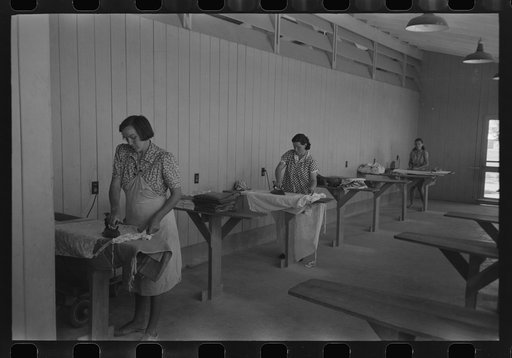 The ironing room at the Agua Fria Migratory Labor Camp, Arizona