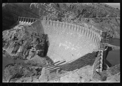 Roosevelt Dam which stores water for the Salt River Valley and Phoenix, Arizona