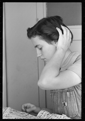 Untitled photo, possibly related to: Daughter of a migratory laborer living at the Agua Fria Migratory Labor Camp, Arizona