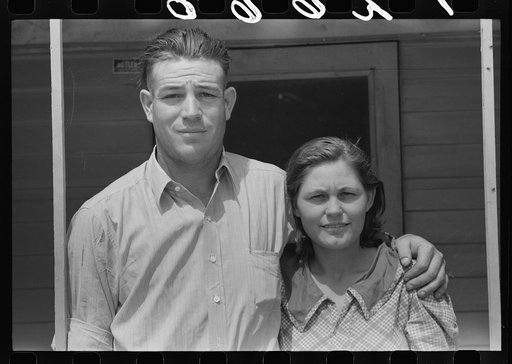 Young migratory couple living at the Agua Fria Migratory Labor Camp, Arizona