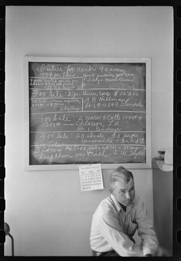 Sign in the Rural Rehabilitation Office of the FSA (Farm Security Administration) of Phoenix, Arizona