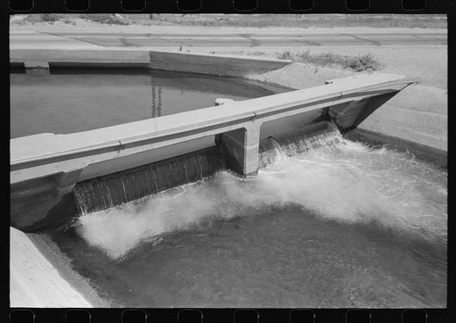 Detail of a main irrigation ditch in Maricopa County, Arizona
