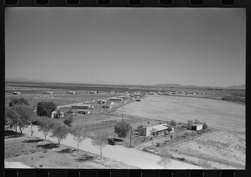 General view of the layout of houses at Casa Grande Valley Farms, Pinal County, Arizona