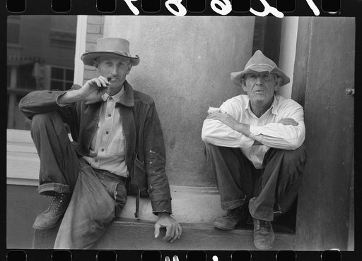 Men on the street of Silver City, New Mexico