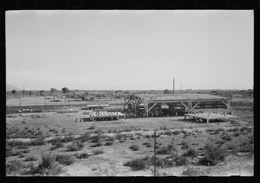 Chicken shelters at the Casa Grande Valley Farms, Pinal County, Arizona