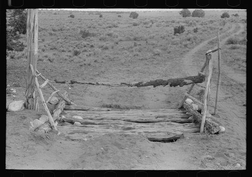 Cattle guard on farm at Pie Town, New Mexico