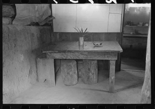 Untitled photo, possibly related to: Woman in adobe house, Pie Town, New Mexico