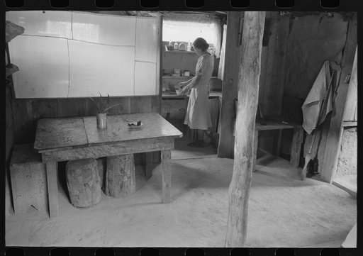 Untitled photo, possibly related to: Woman in adobe house, Pie Town, New Mexico