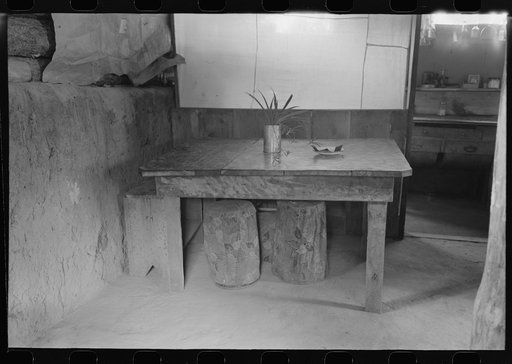 Untitled photo, possibly related to: Woman in adobe house, Pie Town, New Mexico