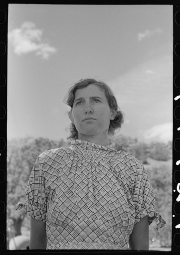 Untitled photo, possibly related to: Mrs. Whinery searches the sky for rain clouds. Pie Town, New Mexico