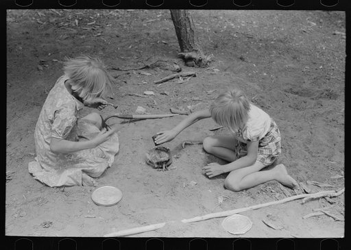 The Whinery children playing. Pie Town, New Mexico
