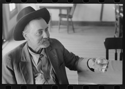 Farmer in cafe. Pie Town, New Mexico