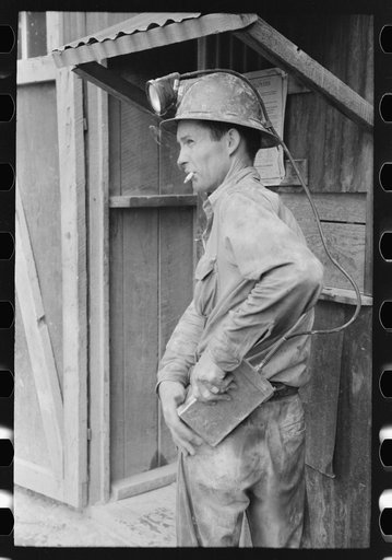 Miner at gold mine, Mogollon, New Mexico
