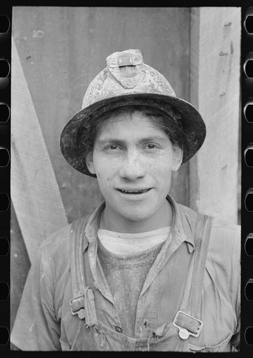 Miner at gold mine, Mogollon, New Mexico