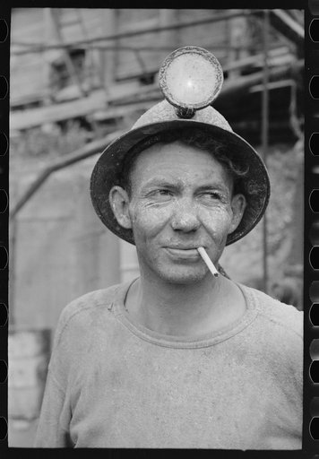 Miner at end of day's work. Mogollon, New Mexico