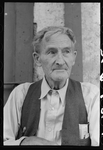 Untitled photo, possibly related to: Elderly man who has lived in Mogollon, New Mexico from its earliest days and remembers Indian fights, etc.
