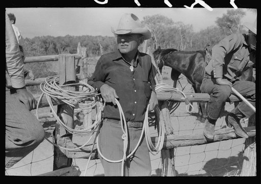 Cowboy at rodeo. Quemado, New Mexico