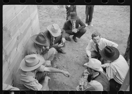 Untitled photo, possibly related to: Cowboys at rodeo, Quemado, New Mexico