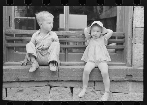 Children of gold miners at Mogollon, New Mexico