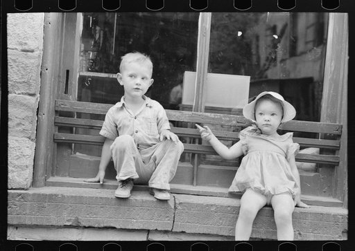 Untitled photo, possibly related to: Children of gold miners at Mogollon, New Mexico