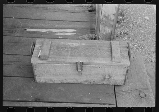 Untitled photo, possibly related to: Samples of ore and box containing samples of milled tailing solutions which are sent to Silver City. Mogollon, New Mexico