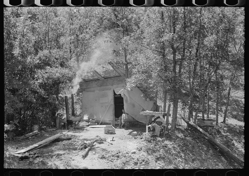 Temporary home of tie cutters, Pie Town, New Mexico