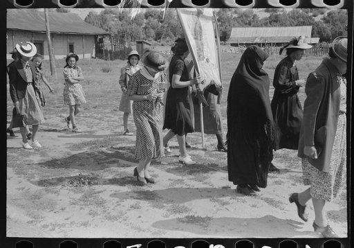 Catholic procession to honor a saint, Penasco, New Mexico