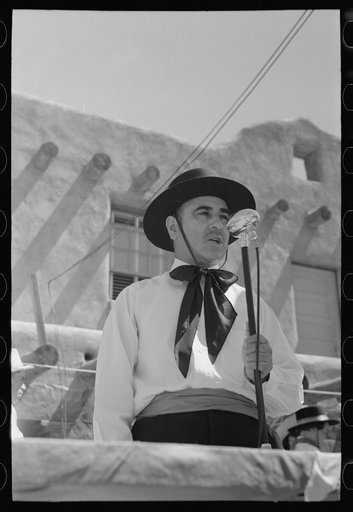 Master-of-ceremonies at the fiesta, Taos, New Mexico