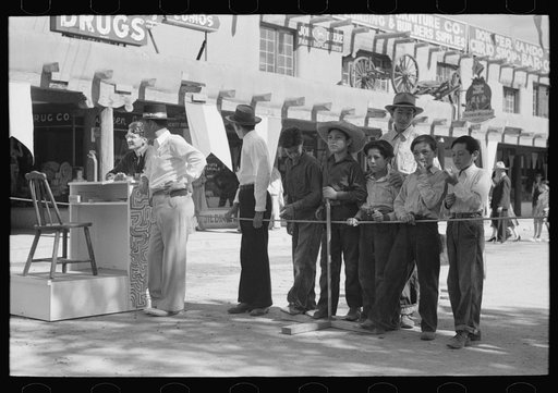 Untitled photo, possibly related to: People at the fiesta, Taos, New Mexico