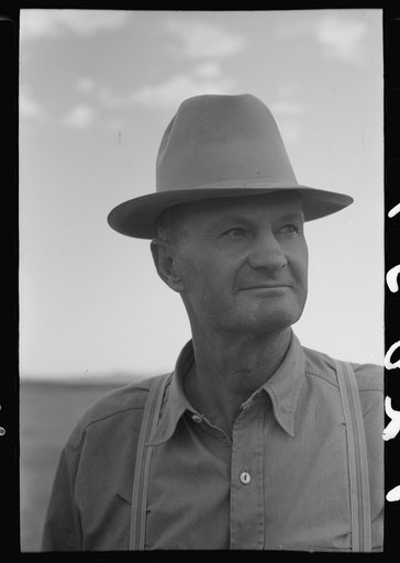 Untitled photo, possibly related to: Mormon dry farmer. He has been a bishop of the Mormon Church, Oneida County, Idaho
