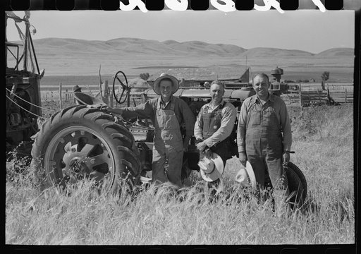 FSA (Farm Security Administration) cooperative tractor and Mormon farmer members, Box Elder County, Utah