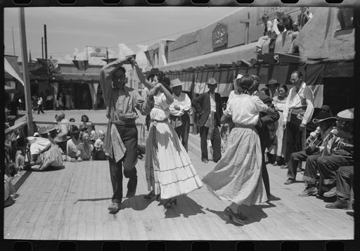 Native Spanish-American dance at fiesta, Taos, New Mexico